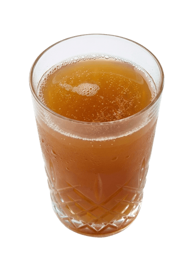 Vaso con kéfir agitándose